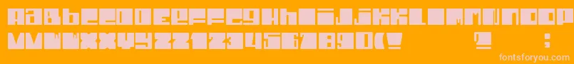 DheCrunci Font – Pink Fonts on Orange Background