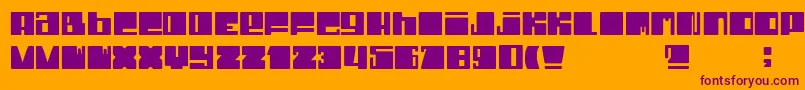 DheCrunci Font – Purple Fonts on Orange Background