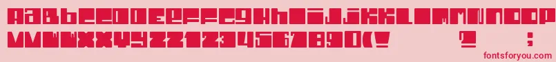 DheCrunci Font – Red Fonts on Pink Background