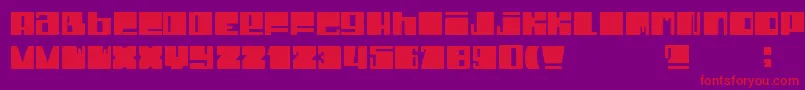 DheCrunci Font – Red Fonts on Purple Background