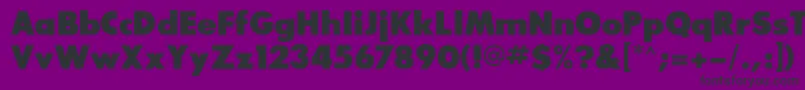 Czcionka Glasnostextraboldfwf – czarne czcionki na fioletowym tle