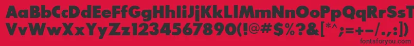 Glasnostextraboldfwf Font – Black Fonts on Red Background