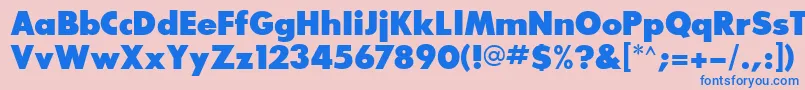 Glasnostextraboldfwf Font – Blue Fonts on Pink Background