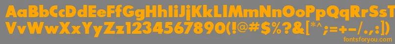 Glasnostextraboldfwf Font – Orange Fonts on Gray Background