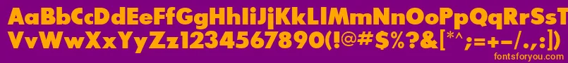 Glasnostextraboldfwf Font – Orange Fonts on Purple Background