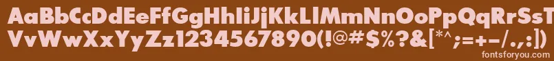 Glasnostextraboldfwf Font – Pink Fonts on Brown Background