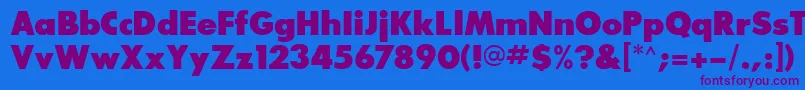 Glasnostextraboldfwf Font – Purple Fonts on Blue Background