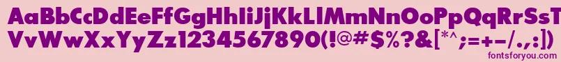 Glasnostextraboldfwf Font – Purple Fonts on Pink Background