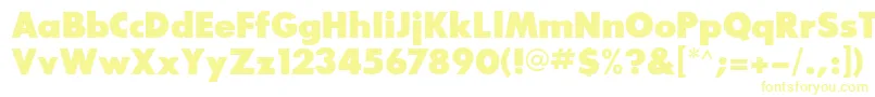 Glasnostextraboldfwf Font – Yellow Fonts on White Background