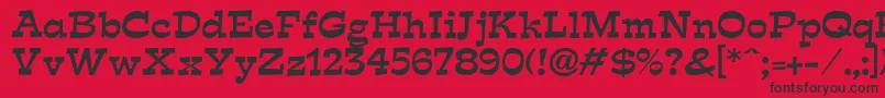 Expo Font – Black Fonts on Red Background