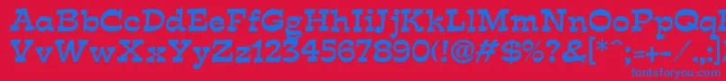 Expo Font – Blue Fonts on Red Background