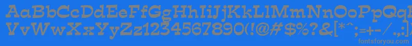 フォントExpo – 青い背景に灰色の文字