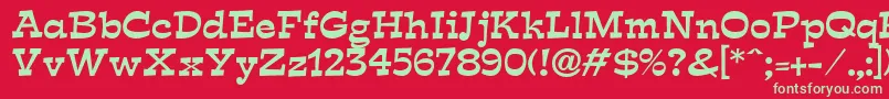 Expo Font – Green Fonts on Red Background