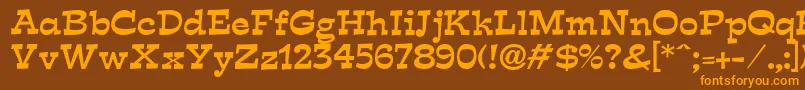 Expo Font – Orange Fonts on Brown Background