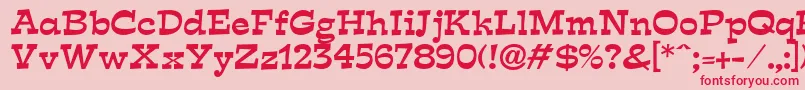 フォントExpo – ピンクの背景に赤い文字