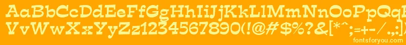 Expo Font – Yellow Fonts on Orange Background