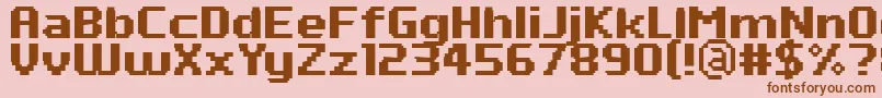 Шрифт PfTempestaSevenBold – коричневые шрифты на розовом фоне