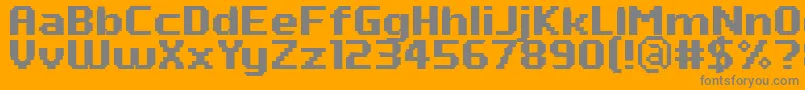 フォントPfTempestaSevenBold – オレンジの背景に灰色の文字