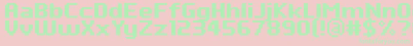 PfTempestaSevenBold Font – Green Fonts on Pink Background