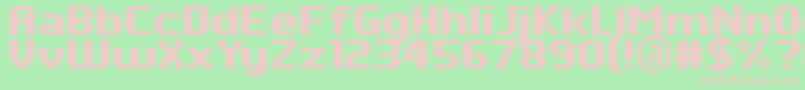 フォントPfTempestaSevenBold – 緑の背景にピンクのフォント