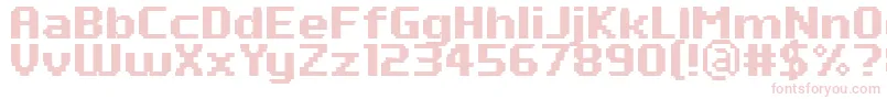 PfTempestaSevenBold-fontti – vaaleanpunaiset fontit valkoisella taustalla