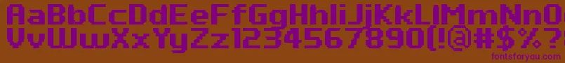 Шрифт PfTempestaSevenBold – фиолетовые шрифты на коричневом фоне