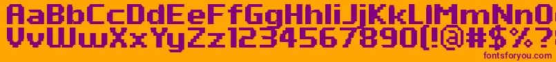 Шрифт PfTempestaSevenBold – фиолетовые шрифты на оранжевом фоне