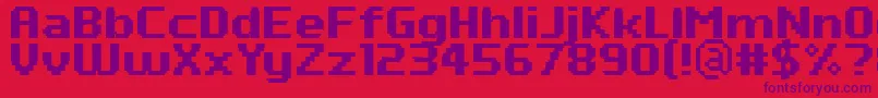 Шрифт PfTempestaSevenBold – фиолетовые шрифты на красном фоне