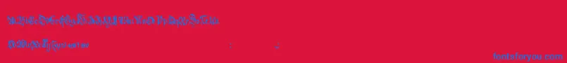 HolyroseFontMidnightea Font – Blue Fonts on Red Background