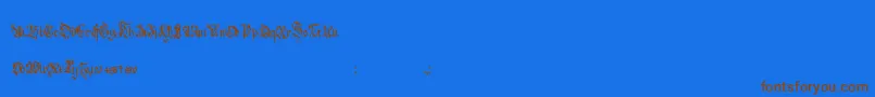 HolyroseFontMidnightea Font – Brown Fonts on Blue Background