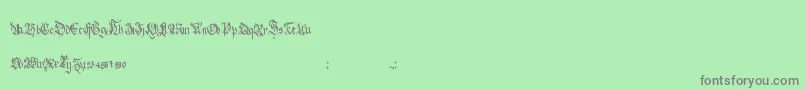 HolyroseFontMidnightea Font – Gray Fonts on Green Background
