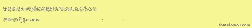 HolyroseFontMidnightea Font – Gray Fonts on Yellow Background