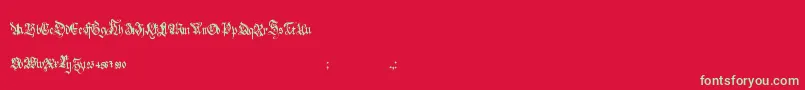 HolyroseFontMidnightea Font – Green Fonts on Red Background