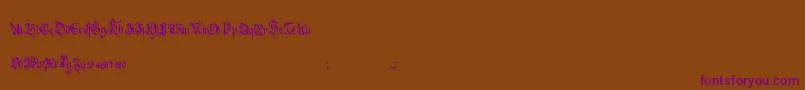 HolyroseFontMidnightea Font – Purple Fonts on Brown Background