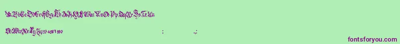 HolyroseFontMidnightea Font – Purple Fonts on Green Background