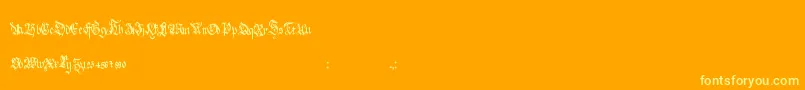 HolyroseFontMidnightea Font – Yellow Fonts on Orange Background