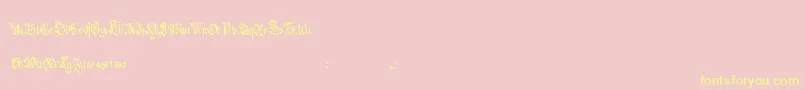 HolyroseFontMidnightea Font – Yellow Fonts on Pink Background
