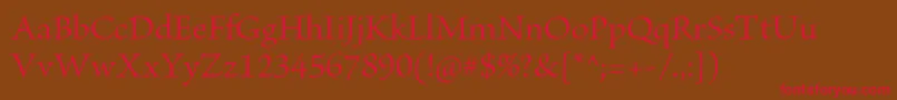 BriosoproSubh Font – Red Fonts on Brown Background