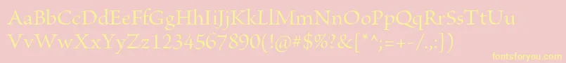 BriosoproSubh-Schriftart – Gelbe Schriften auf rosa Hintergrund