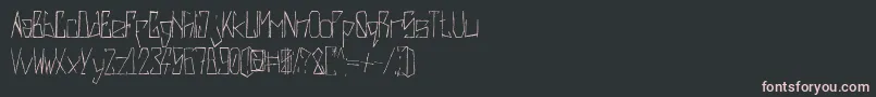 HarshHand Font – Pink Fonts on Black Background