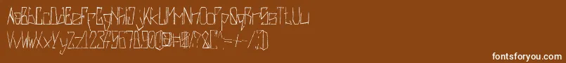 フォントHarshHand – 茶色の背景に白い文字