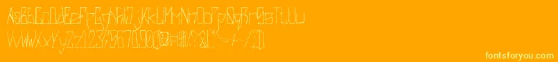 HarshHand Font – Yellow Fonts on Orange Background