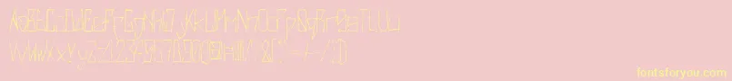 HarshHand Font – Yellow Fonts on Pink Background