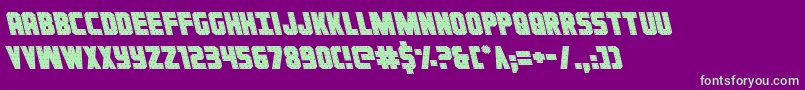 Ironforgeleft Font – Green Fonts on Purple Background