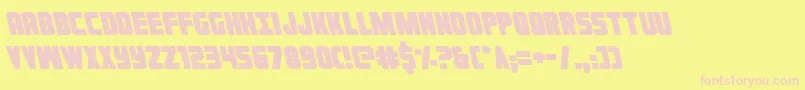 Ironforgeleft Font – Pink Fonts on Yellow Background