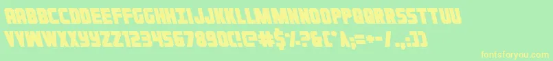 Ironforgeleft Font – Yellow Fonts on Green Background