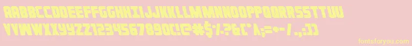 Ironforgeleft Font – Yellow Fonts on Pink Background