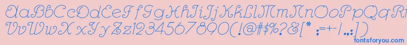 Weitere Informationen zur Rhumbascriptnf-Schriftart Rhumbascriptnf-Schriftart – Blaue Schriften auf rosa Hintergrund