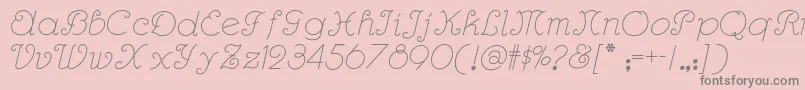 Шрифт Rhumbascriptnf – серые шрифты на розовом фоне