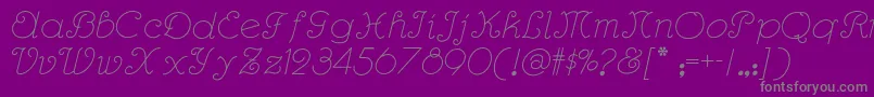 Rhumbascriptnf Font – Gray Fonts on Purple Background